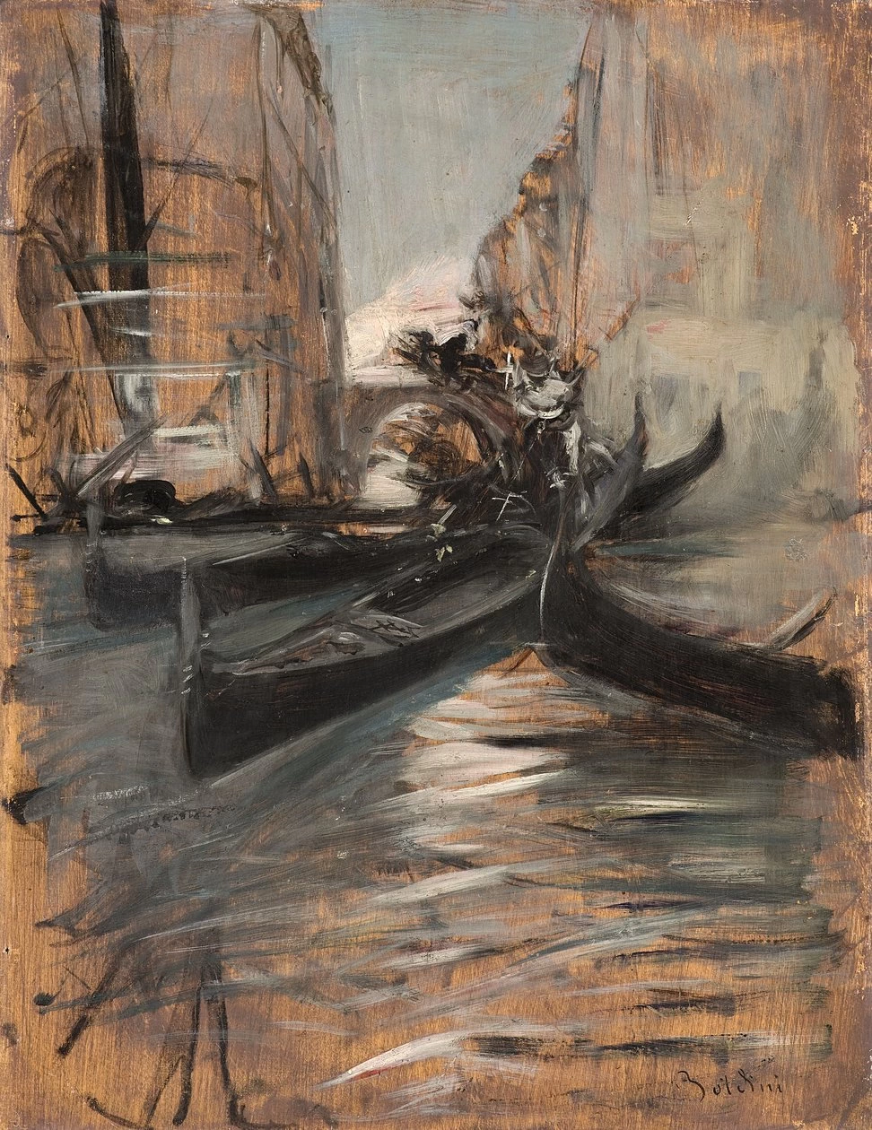 Canale con gondole, Venezia